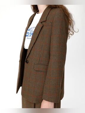 Moussy Classic Check Oversized Blazer